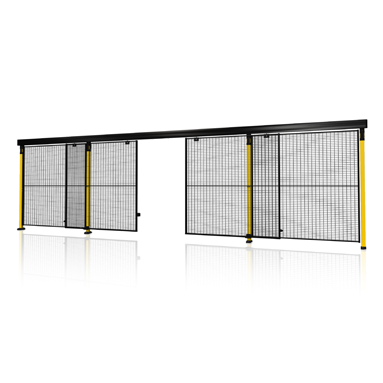 Skjutport med mittlåsning