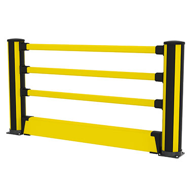 Skyddsräcke för fotgängare med Golvbarriär