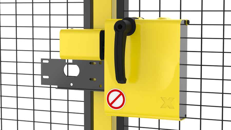 front of lock for machine guarding 