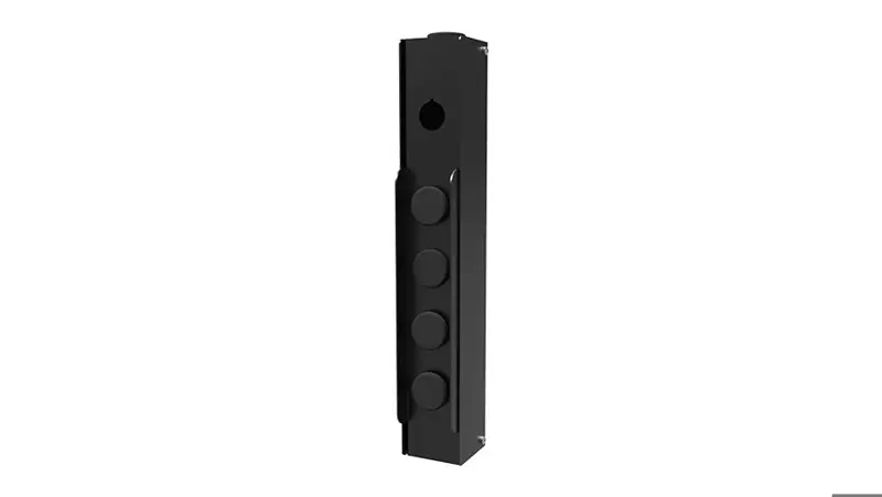 Tryckknappslåda vid skjutport