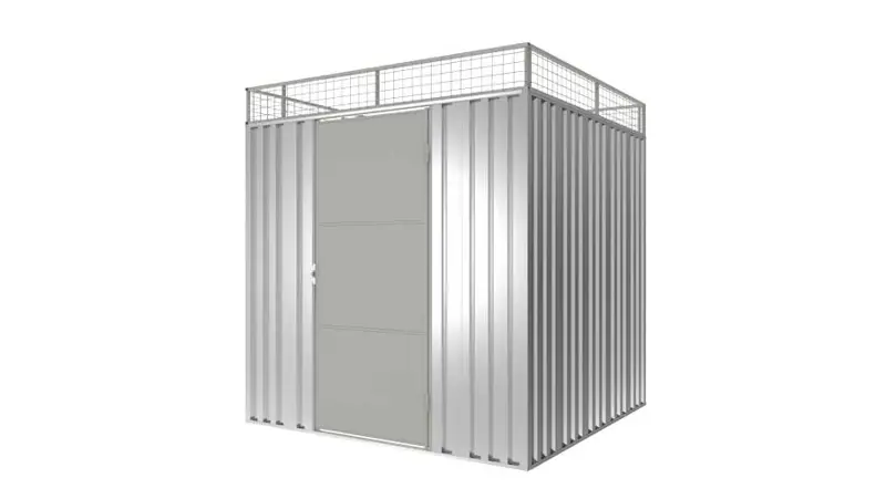 storeroom in sheet metal with mesh top