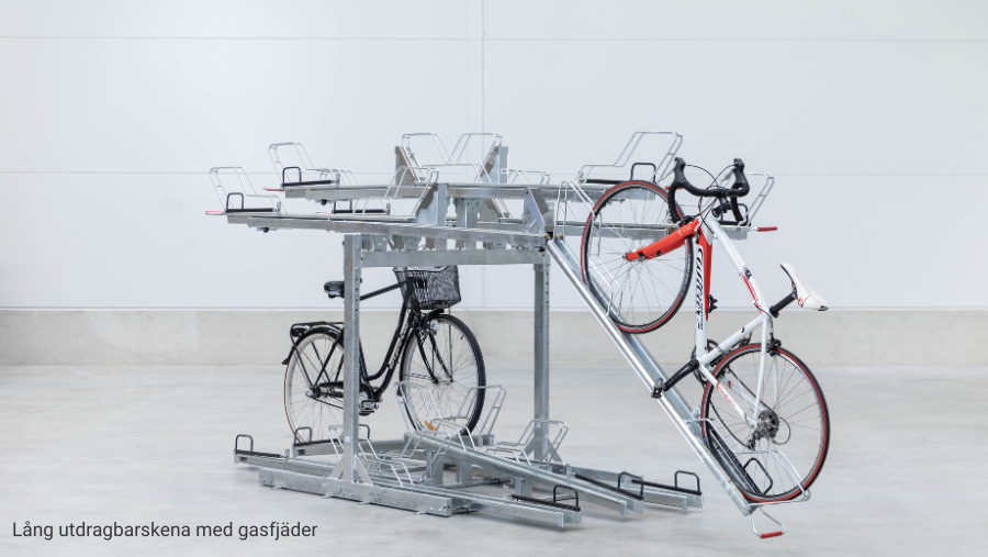 Lång Utdragbar Skena Dubbelsidig